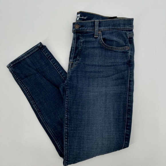 7 For All Mankind Denim - 7 For All Mankind Jeans Womens 27 Blue Denim Josefina Skinny Boyfriend Stretch